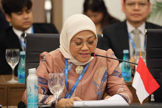 Menaker Ida Fauziyah di sela-sala kegiatan G20 Brasil di Fortaleza, Brasil, Jumat (26/7/2024). Foto: Dok. Kemnaker