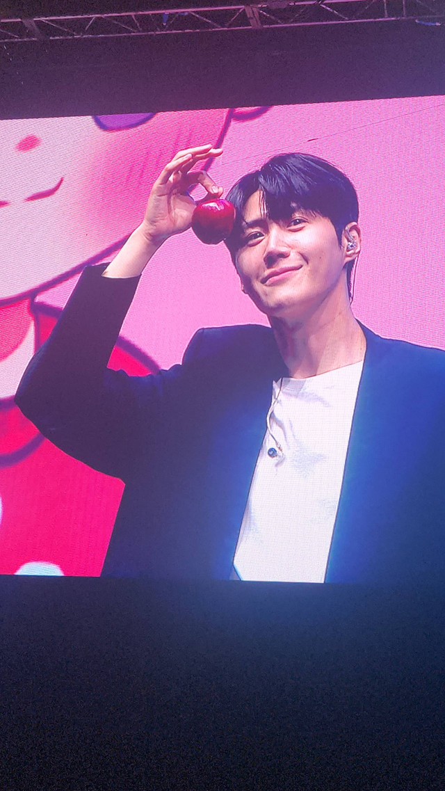 Penampilan Kim Seon Ho saat menggelar acara fan meeting Color Full in Jakarta di Indonesia Arena, Sabtu (27/8/2024). Foto: Ela Nurlaela/kumparan