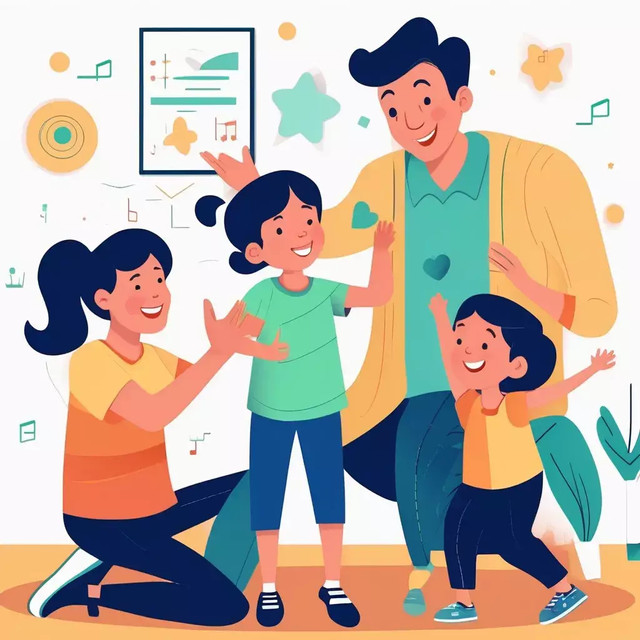 Parents Praising Their Kid. An AI Generated Photos by Pixlr