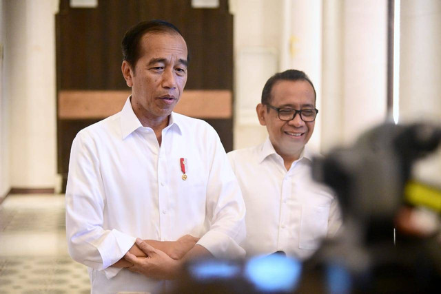 Presiden Jokowi meninjau Kompleks Istana Kepresidenan IKN, Senin (29/7/2024).  Foto: Muchlis Jr/Biro Pers Sekretariat Presiden