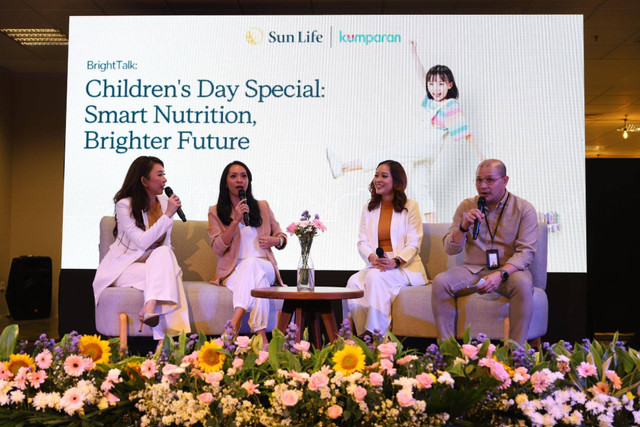 Para narasumber di acara Bright Talk bertajuk Children's Day Special: Smart Nutrition, Brighter Future dalam rangka merayakan Hari Anak Nasional, Rabu (24/7). Foto: Dok. kumparan