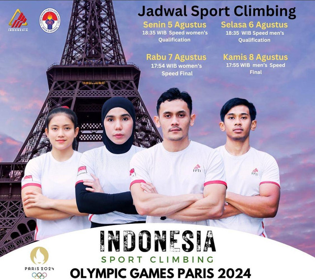 Vedrriq Leonardo, atlet panjat tebing asal Pontianak akan bertanding di Kualifikasi Olimpiade Paris 2024. Foto: Dok. Instagram 2fpti_official