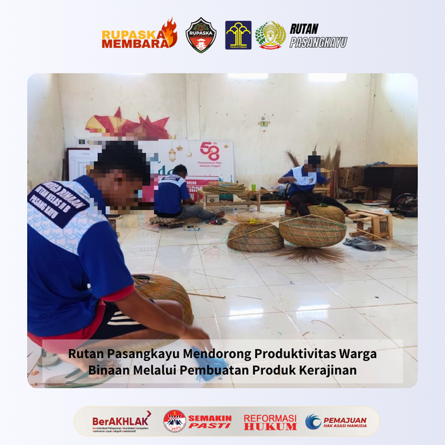 Rutan Pasangkayu Mendorong Produktivitas Warga Binaan Melalui Pembuatan Produk Kerajinan