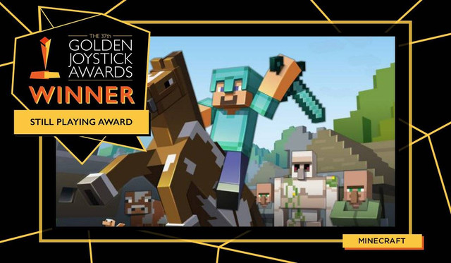 Ilusrasi penghargaan yang dimenangkan Minecraft. Foto: Golden Joystick Awards 