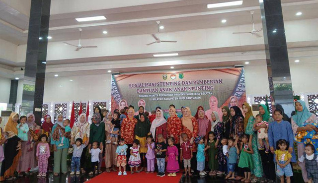 DWP Sumsel DWP BPBD Sumsel melakukan sosialisasi program stunting di Muba, Foto : Dok DWP BPBD Sumsel