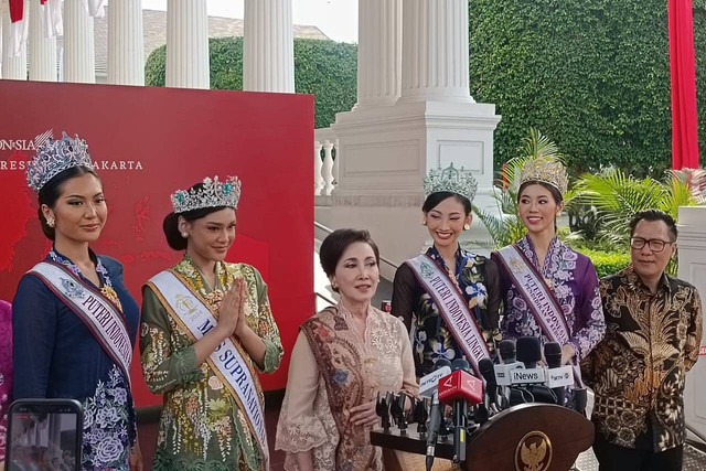 Puteri Indonesia di Kompleks Istana Kepresidenan, Jakarta, Senin (5/8/2024). Foto: Zamachsyari/kumparan