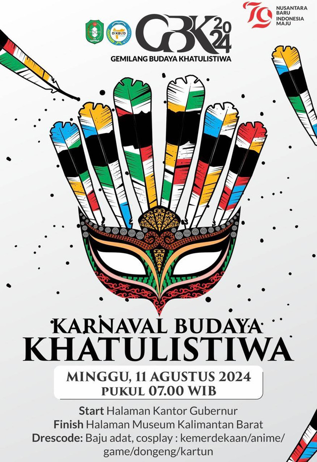 Karnaval Budaya Khatulistiwa memperingati HUT RI yang akan digelar Pemprov Kalbar. Foto: Dok. Pemprov Kalbar