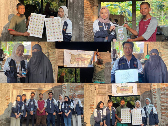Pelaksanaan 3 Program Kerja Monodisiplin oleh Agfanesa (S1 Akuntansi), Aulia (S1 Hukum), dan Finda (S1 Administrasi Bisnis). Sumber: Dokumentasi Pribadi