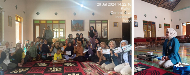 Demonstrasi Lilin Aromatherapy bersama Ibu-Ibu PKK Dk. Gading Wetan Bono