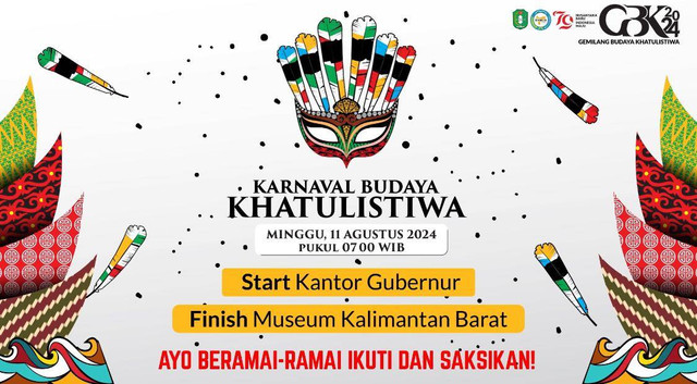 Karnaval Budaya Khatulistiwa yang akan digelar 11 Agustus 2024. Foto: Dok. Dikbud Kalbar