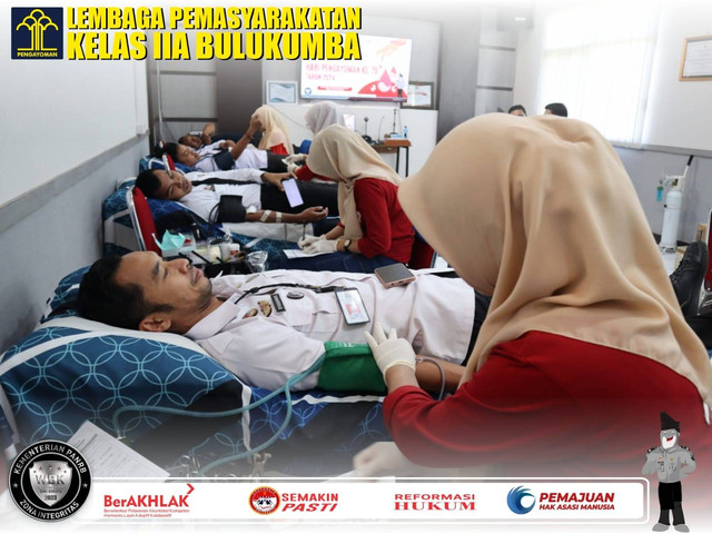 Lapas Bulukumba Gelar Donor Darah Menyambut Hari Pengayoman Ke - 79