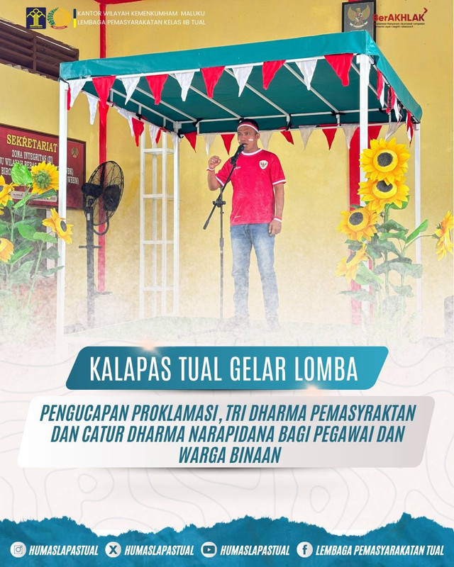 Kalapas Tual Gelar  Lomba Bagi Pegawai dan Warga Binaan 