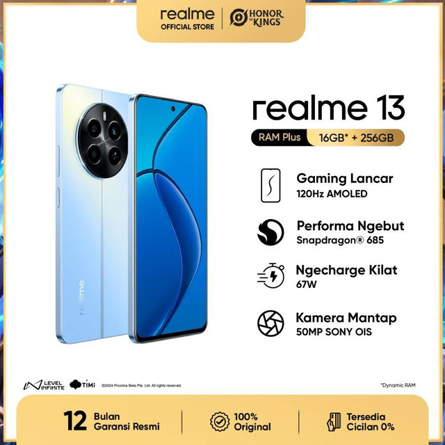 Harga Realme 13 di Indonesia. Sumber: tokopedia.com