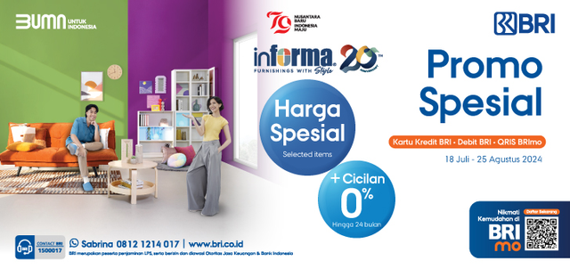 Promo Spesial BRI untuk pembelian barang di Informa. Foto: dok. BRI