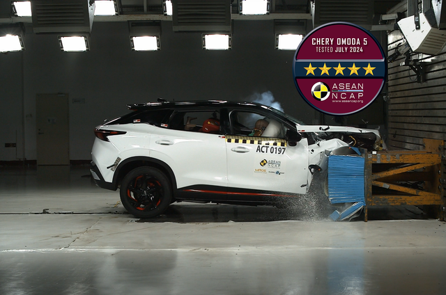 Chery Omoda 5 saat tes tabrak di ASEAN NCAP. Foto: ASEAN NCAP