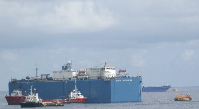 Kapal penampung produksi minyak Arco Ardjuna. Foto:  Pertamina Hulu Energi Offshore North West Java (PHE ONWJ)