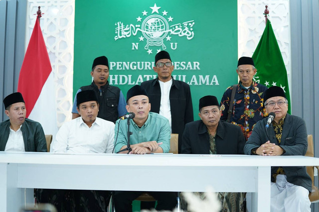 Konferensi pers Pengurus Dewan Syuro PKB Jawa Barat di Plaza PBNU, Jakarta, Jumat (9/8). Foto: Suwitno/LTN PBNU