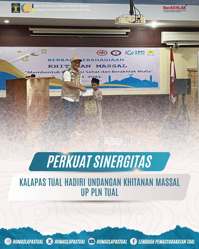 Kalapas Tual Hadiri undangan Khitanan Massal UP PLN Tual 