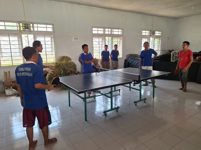 Tenis Meja antar WBP (dok. Humas Rutan Pekalongan/Hanief)