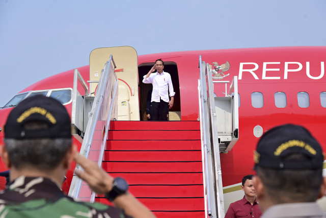 Presiden Jokowi kunjungan kerja ke Kalimantan Timur dan akan kembali berkantor di IKN. Foto: Dok. Setpres RI