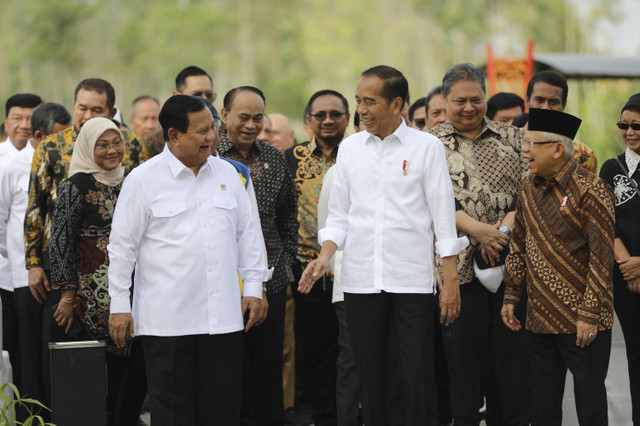 Presiden Joko Widodo dan presiden terpilih, Prabowo Subianto di IKN, Kalimantan Timur. Foto: Dok. Muchlis Jr/Biro Pers Sekretariat Presiden