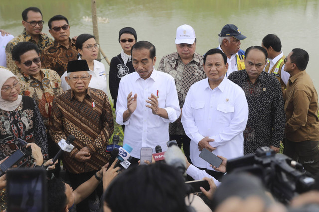 Presiden Joko Widodo dan presiden terpilih, Prabowo Subianto di IKN, Kalimantan Timur. Foto: Dok. Muchlis Jr/Biro Pers Sekretariat Presiden