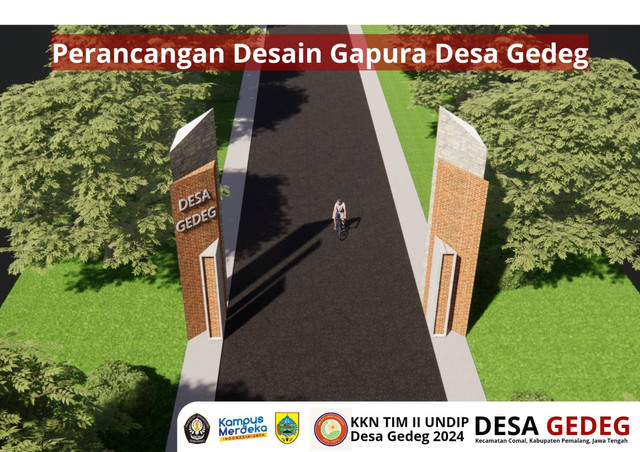 Gambar rancangan gapura desa Gedeg