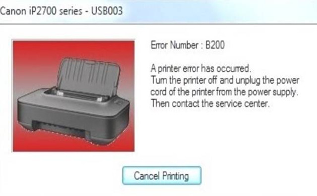 Ilustrasi cara mengatasi error B200 Canon iP2770. Foto: Wali Computer