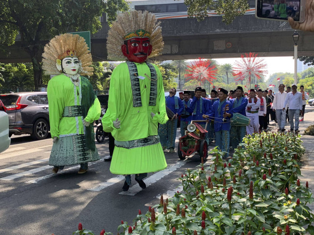 Forum Masyarakat Betawi menyambangi DPP PDIP, Jakarta, pada Selasa (13/8/2024). Foto: Luthfi Humam/kumparan