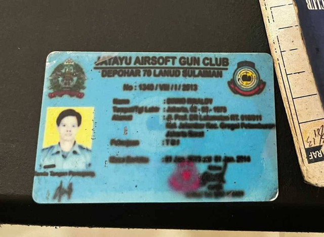 Kartu Jatayu Airsoft Gun Club milik Dinno Rinaldy. Dok: kumparan