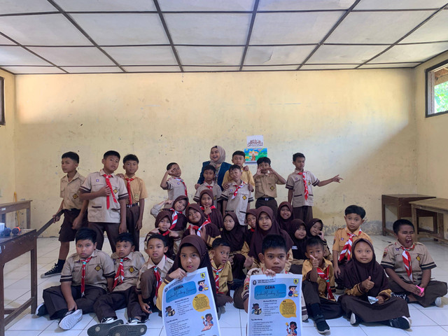 Sosialiasi bersama anak anak SDN 3 Basuhan