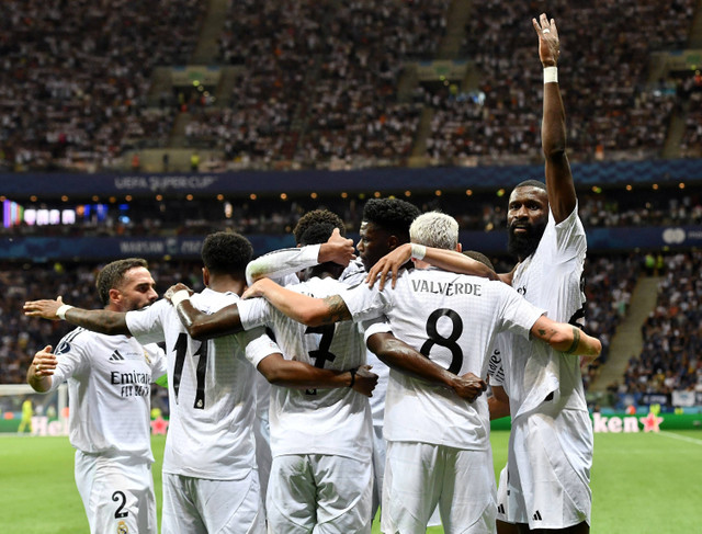 UEFA Super CUP - Real Madrid melawan Atalanta. Foto: Jennifer Lorenzini/REUTERS 