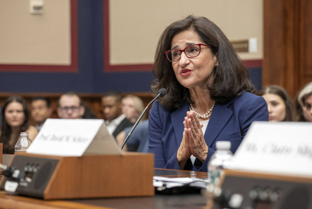 Presiden Columbia Minouche Shafik. Foto: KEN CEDENO/REUTERS