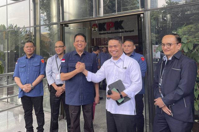 Konferensi pers pelimpahan kasus korupsi LPEI dari Kejaksaan Agung kepada KPK, di Gedung Merah Putih KPK, Kamis (15/8/2024). Foto: Fadhil Pramudya/kumparan