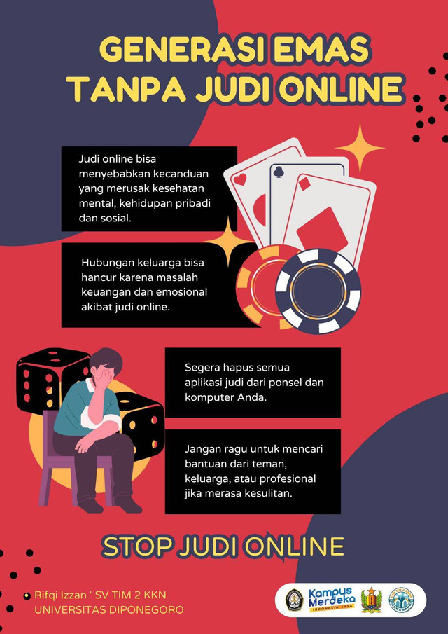 Poster sebagai gerakan anti judi online