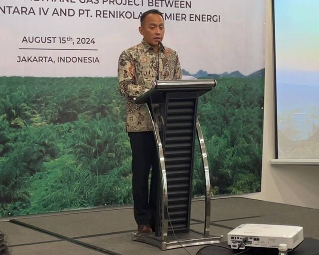 PTPN Grup melalui PTPN IV PalmCo tandatangani perjanjian B-O-O-T pembangunan Compressed Biogas Methane dengan PT RPE yang merupakan grup Perusahaan EBT reNIKOLA Malaysia, dan membangun satu unit CBG perdana di Tinjowan Sumut. Dalam 3 tahun reNIKOLA grup berencana membangun 40 fasilitas serupa di Pabrik Minyak Sawit PTPN yang mampu menghasilkan bauran energi 6,4 juta MMBTU, menyerap 680 ribu ton CO2e dengan total investasi mencapai 240 juta USD. Foto: Dok. PTPN XIII