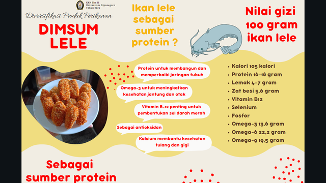 Mahasiswa KKN TIM II Universitas Diponegoro 2024 Diversifikasi Produk olahan ikan Lele Menjadi Dimsum di Desa Puhgogor, Kecamatan Bendosari, Kabupaten Sukoharjo (Dokumentasi Pribadi)