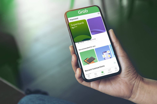 Layanan bank digital Superbank di aplikasi Grab. Foto: Superbank