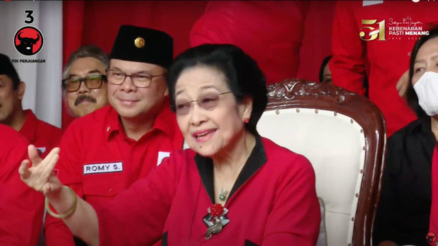 Megawati Joget bareng kader PDIP. Foto: YouTube/PDI Perjuangan