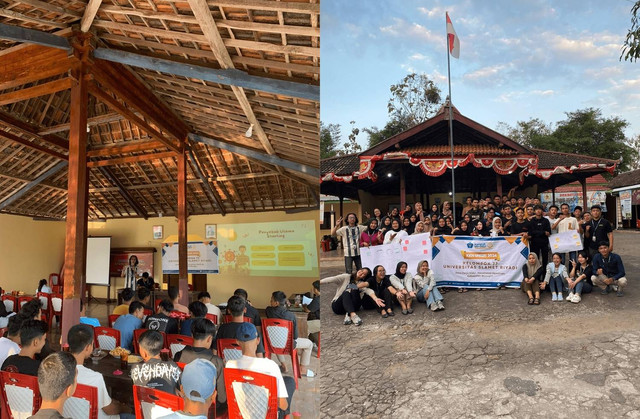 Foto saat sosialisasi dan foto bersama seteleh kegiatan.