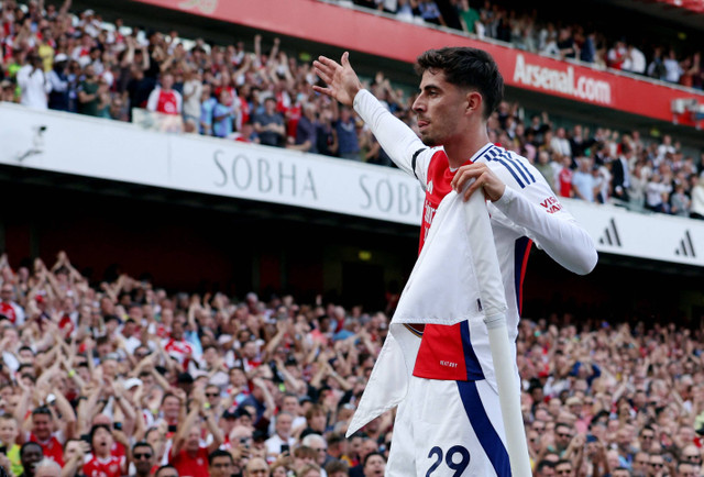 Arsenal vs Wolves di Liga Inggris. Foto: Ian Walton /REUTERS