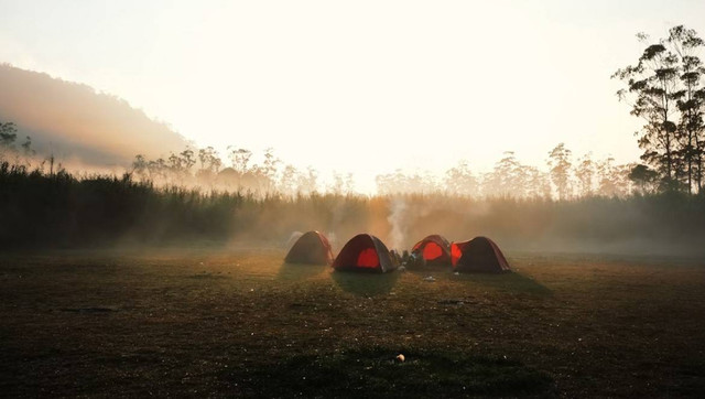 Harga camping di Ranca Upas. Foto hanya ilustrasi bukan tempat sebenarnya. Sumber: Unsplash/kilarov zaneit