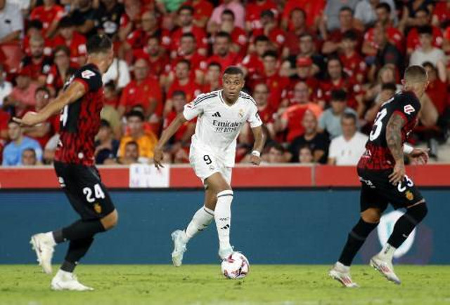 Kylian Mbappe di laga Madrid vs Mallorca. Dok: JAIME REINA / AFP