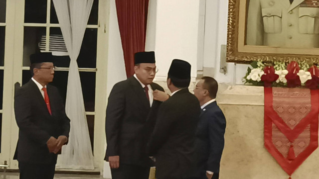 Jubir Prabowo, Angga Raka Prabowo di Istana Negara, Jakarta, Senin (19/8/2024). Foto: Zamachsyari/kumparan