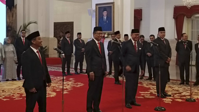 Suasana di Istana Negara, Jakarta jelang reshuffle, Senin (19/8/2024). Foto: Zamachsyari/kumparan