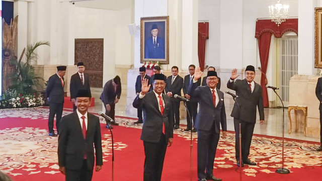 Suasana di Istana Negara, Jakarta jelang reshuffle, Senin (19/8/2024). Foto: Zamachsyari/kumparan