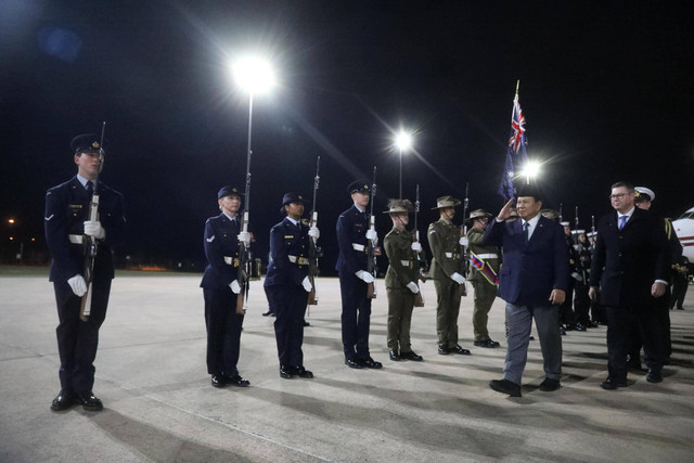 Prabowo tiba di bandara Canberra, Australia Foto: Dok. Istimewa