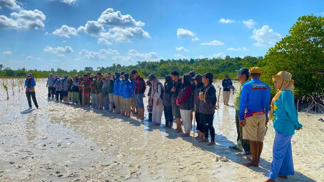 Penanaman 1.000 pohon mangrove oleh KKN ADi bersama Rektor ITBM Wakatobi di area Taman Nasional Kab. Wakatobi (Dok. Istimewa)