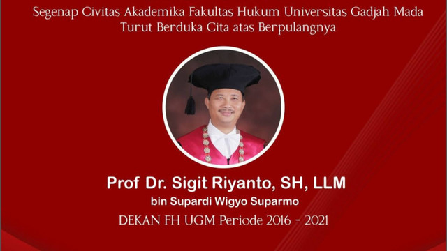 Prof Dr. Sigit Riyanto, SH, LLM. Foto: Dok. Istimewa