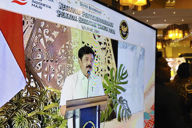 Menko Polhukam Hadi Tjahjanto di Royal Ambarrukmo, Kabupaten Sleman, Rabu (21/8/2024). Foto: Arfiansyah Panji Purnandaru/kumparan